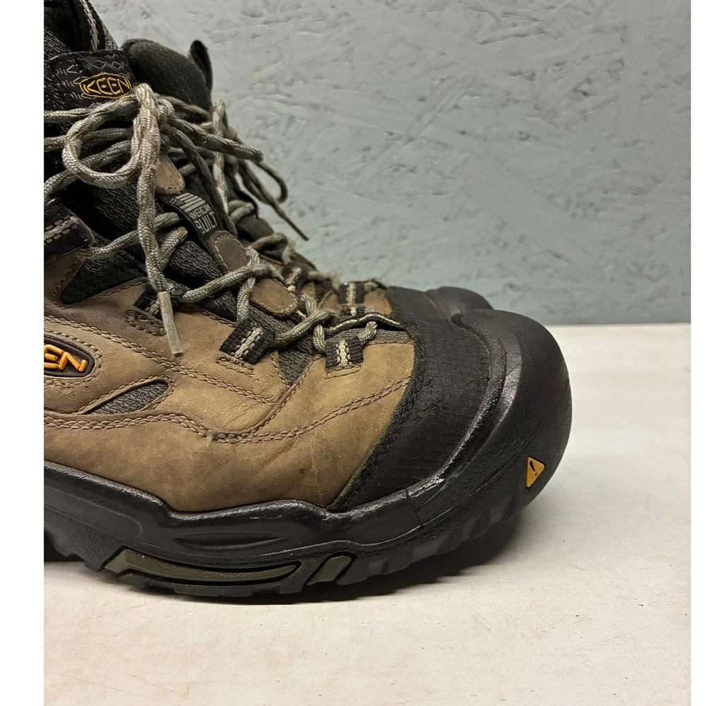KEEN Utility Waterproof Hiking Boots Mens 10.5EE Brown Steel Toe Work Outdoor